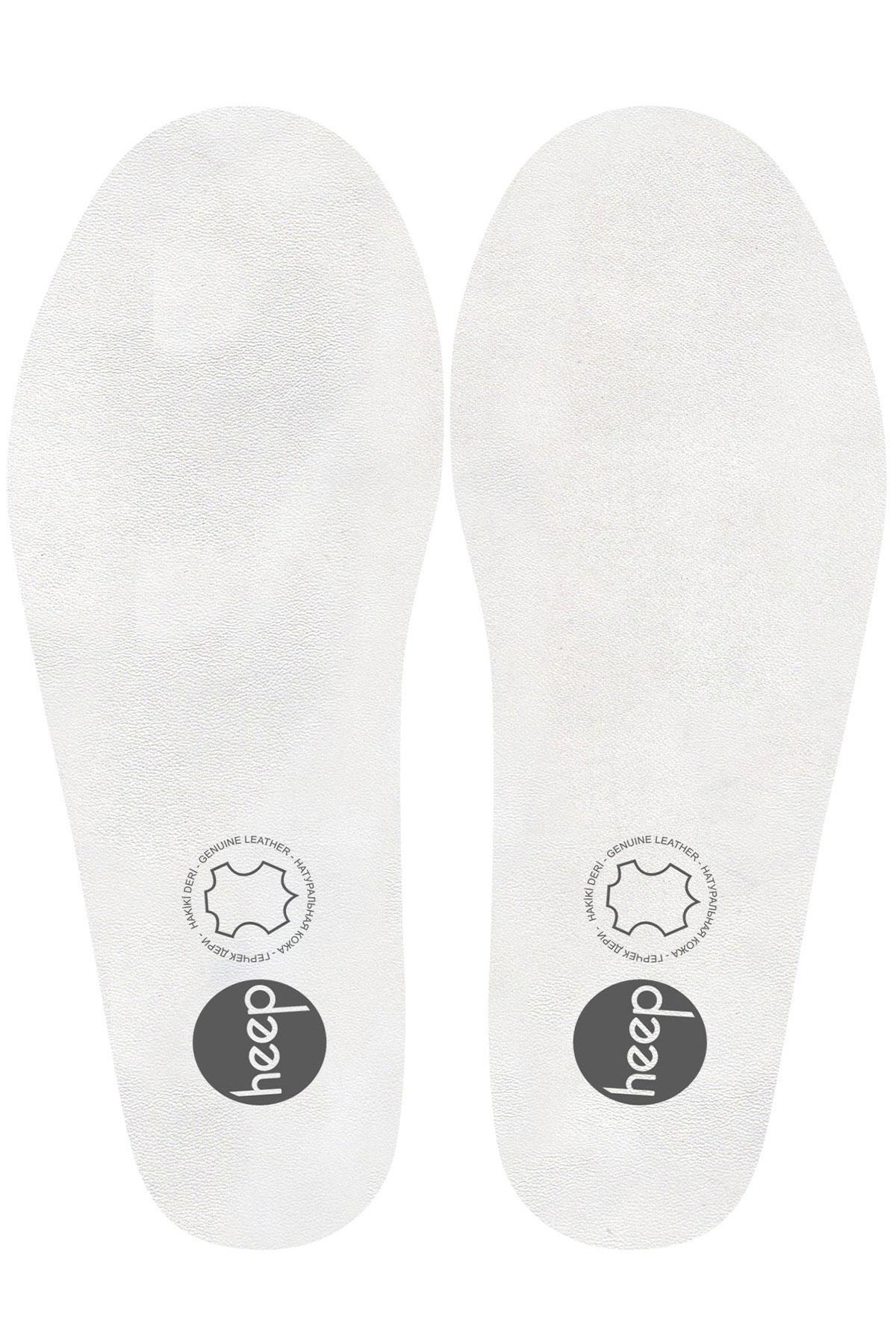 Heep Hakiki Deri Ve Anatomik Beyaz Ayakkabı İç Tabanlığı 23-33