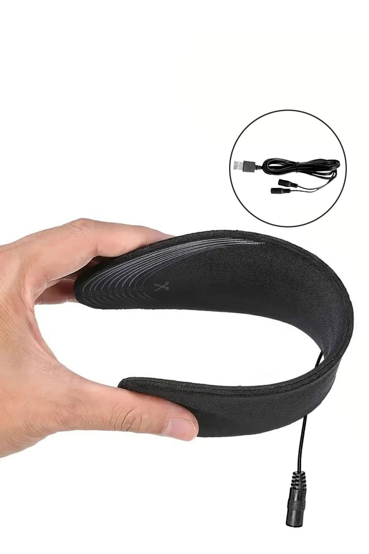 Elektrikli Taşınabilir Kablolu 35-45 Numara Siyah Isıtıcılı Ayakkabı Tabanlığı