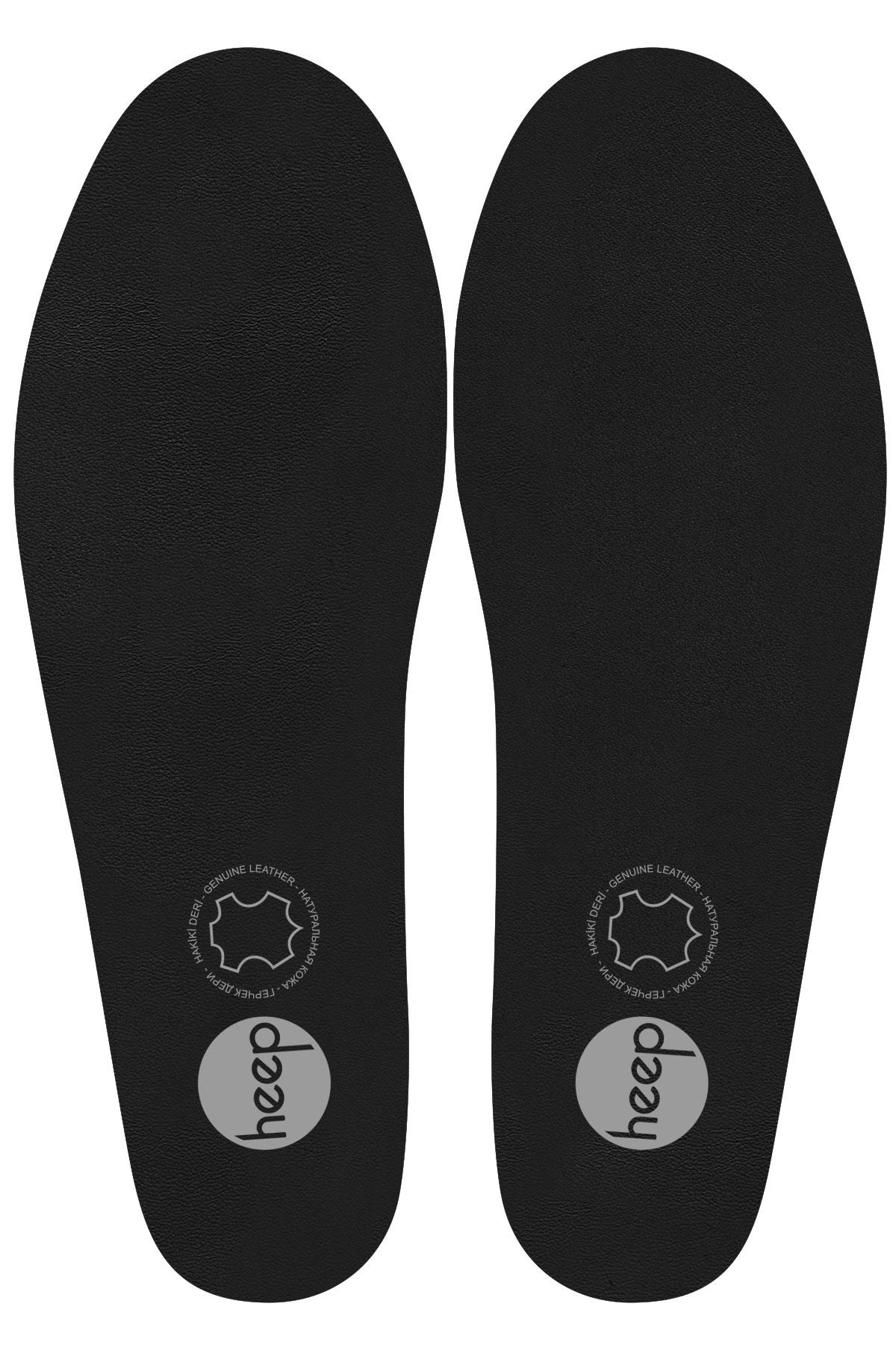 Heep Hakiki Deri Ve Anatomik Siyah Ayakkabı İç Tabanlığı 33-43