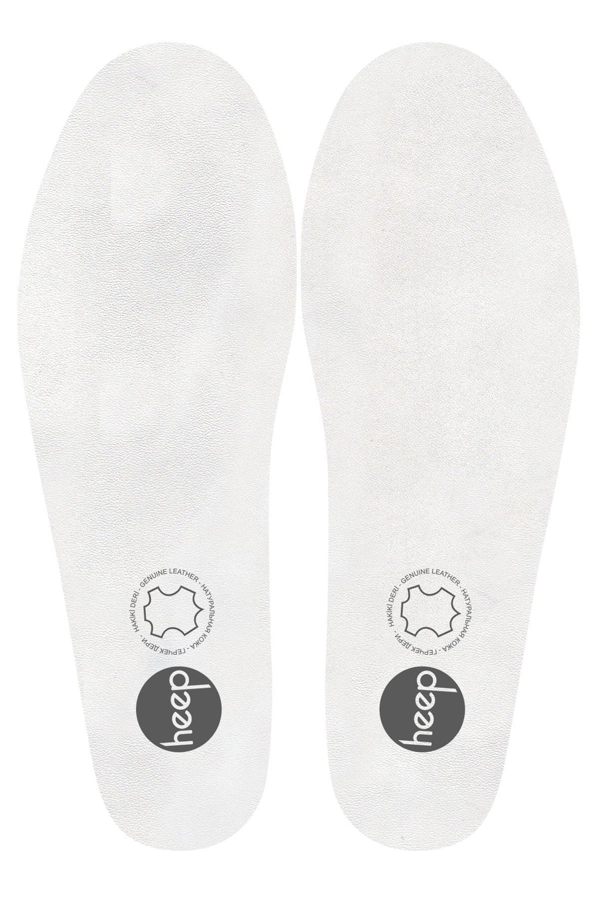 Heep Hakiki Deri Ve Anatomik Beyaz 35-45 Numara Ayakkabı İç Tabanlığı