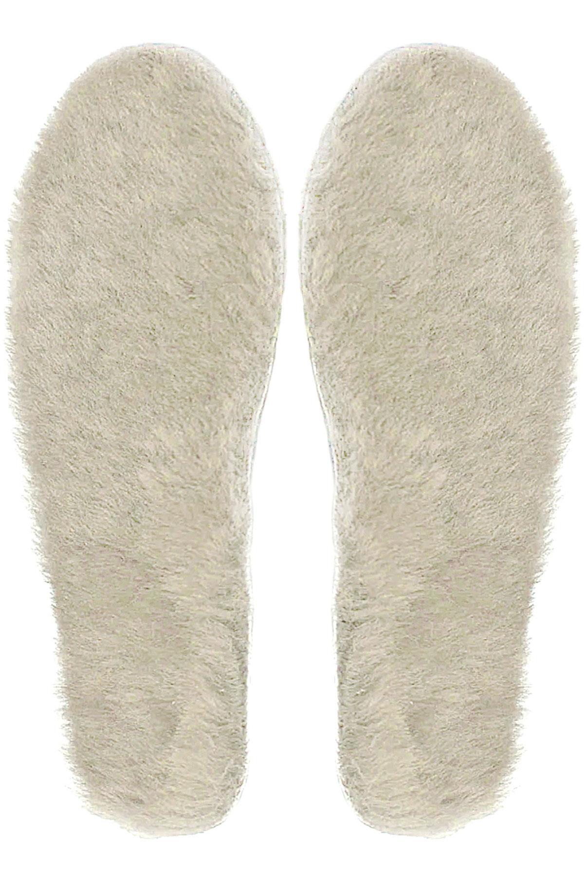 Heep Gerçek Kürklü Krem Hakiki Deri 35-45 Numara Ayakkabı Küçültme Tabanlığı