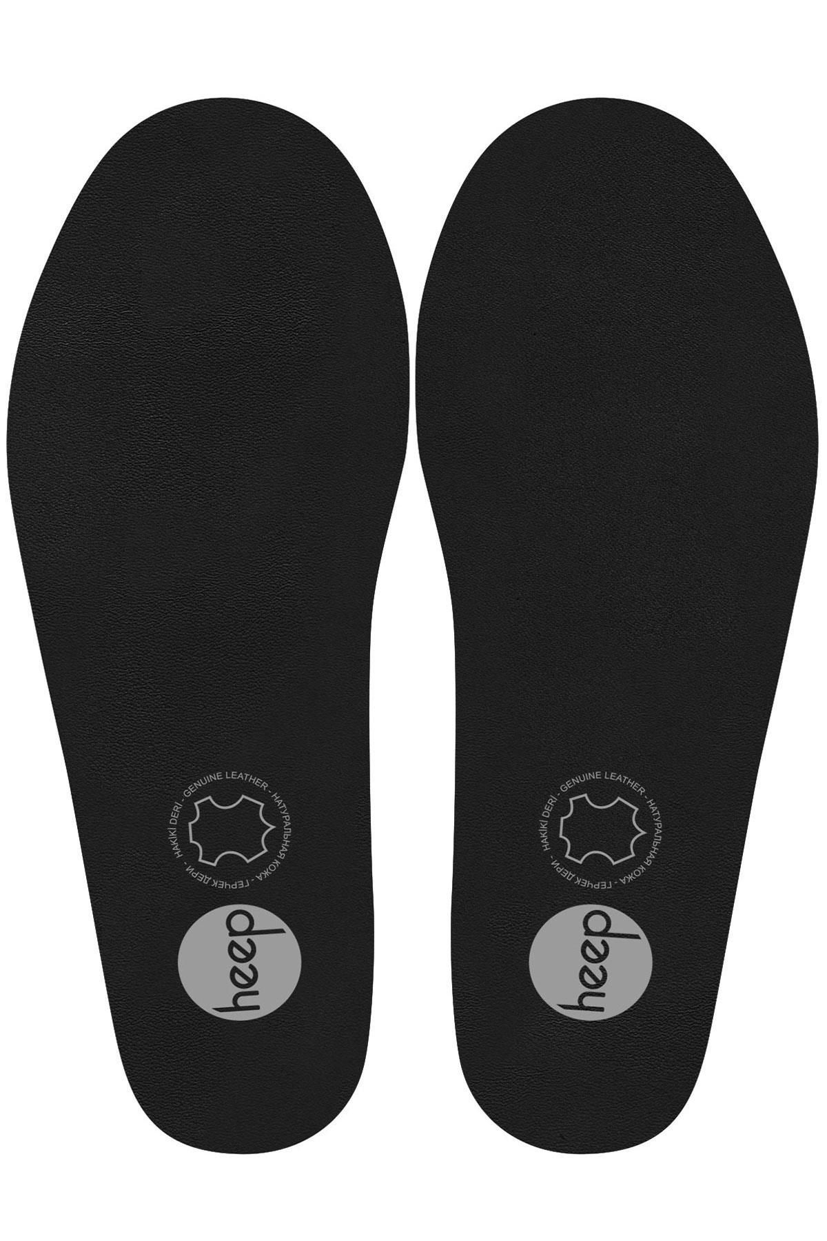 Heep Hakiki Deri Ve Anatomik Siyah 25-35 Numara Çocuk Ayakkabı İç Tabanlığı B-0022-S-2535