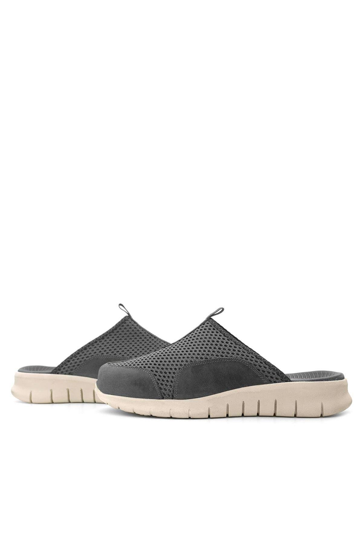 Heep Medikal Koyu Gri Krem Tabanlı Comfort Spor Terlik