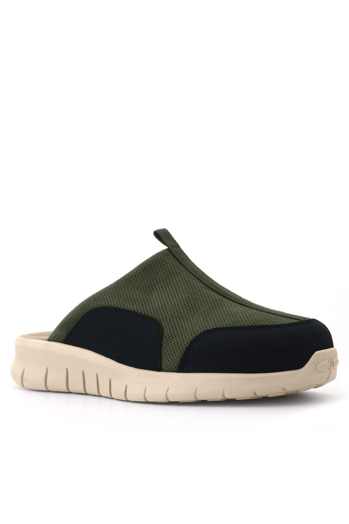 Heep Medikal Hakiki Deri Haki Siyah Krem Tabanlı Comfort Spor Terlik