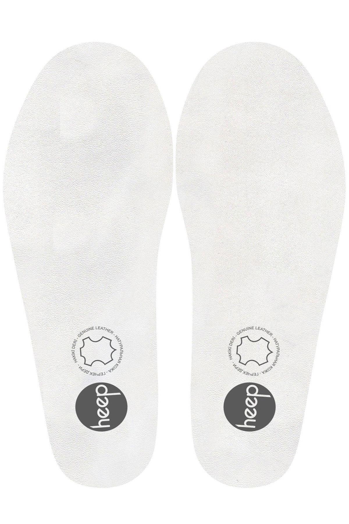 Heep Hakiki Deri Ve Anatomik Beyaz 25-35 Numara Çocuk Ayakkabı İç Tabanlığı