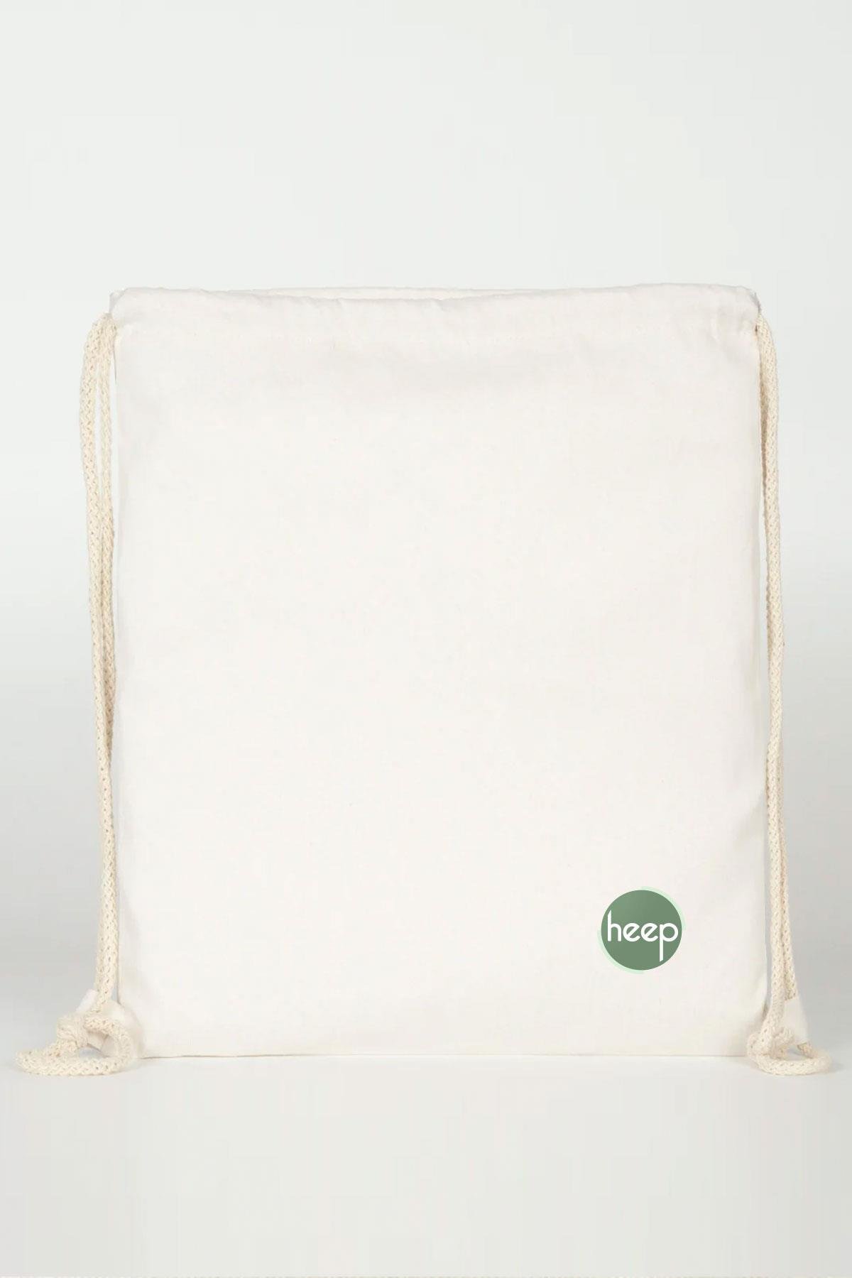 Heep Krem 35x40 cm Unisex Ham Bez Büzgülü Sırt Ayakkabı Çantası HC-001-KR