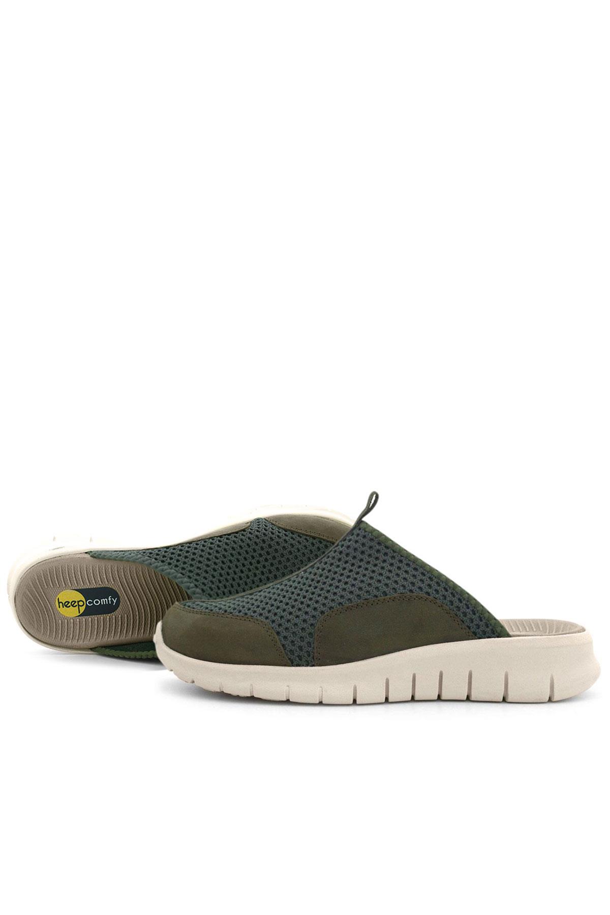 Heep Medikal Haki Yeşil Krem Tabanlı Comfort Spor Terlik BT50-HKKR.40