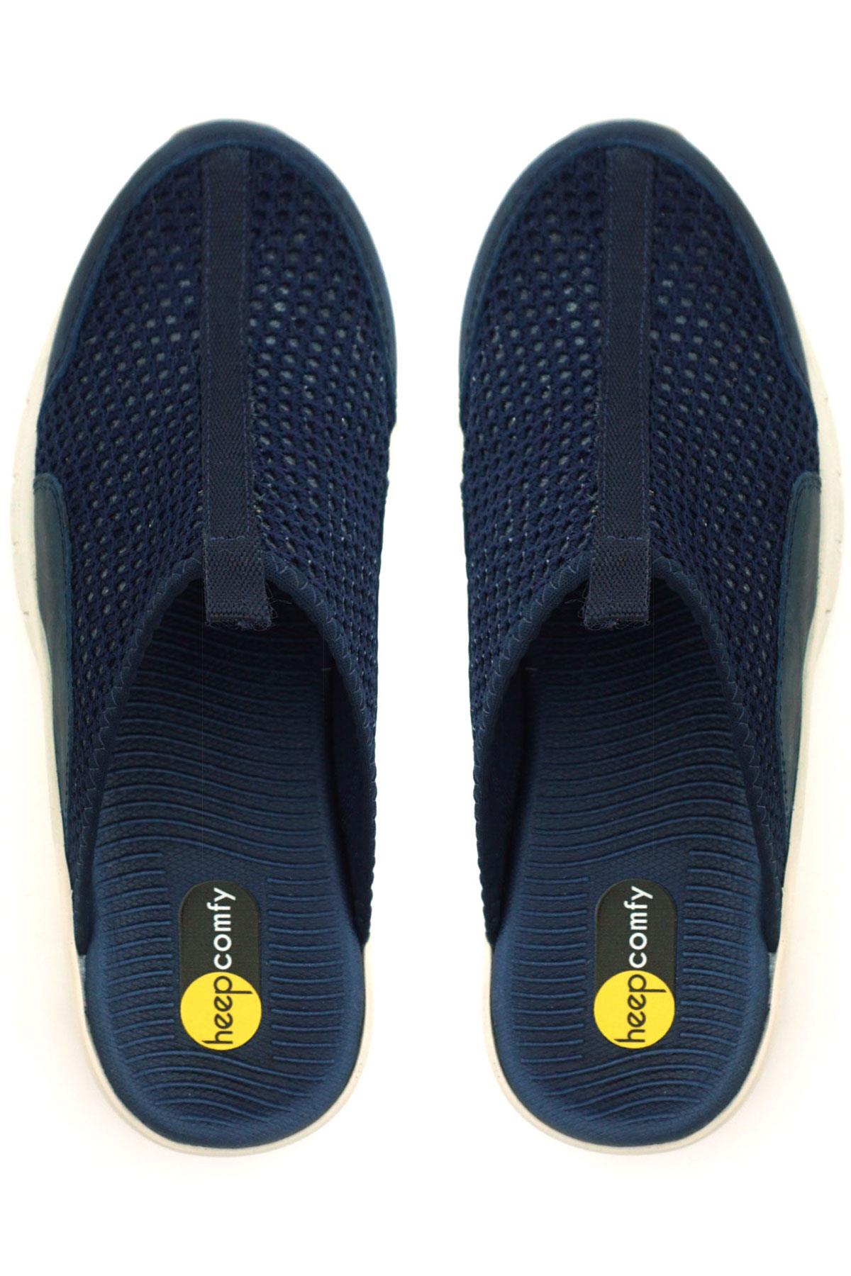 Heep Medikal Lacivert Krem Tabanlı Comfort Spor Terlik BT50-KLLKR.39