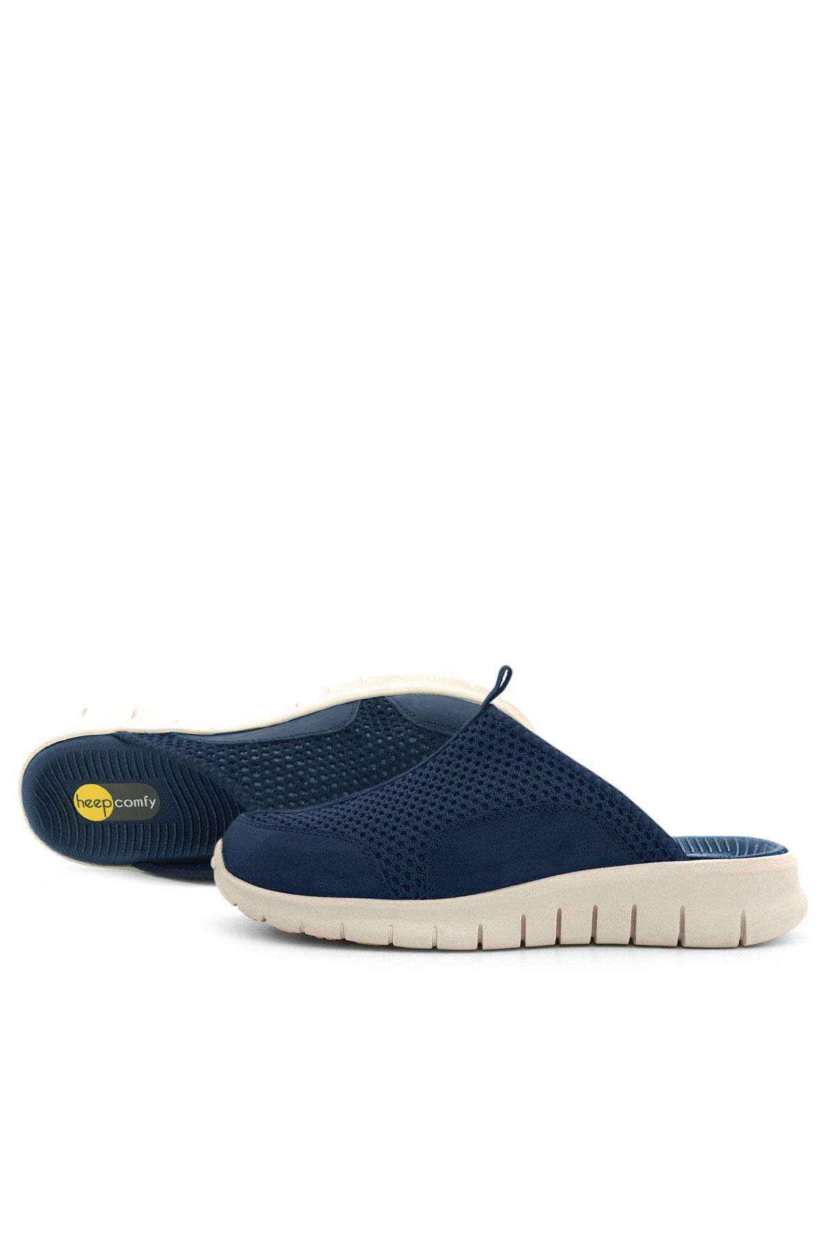 Heep Medikal Lacivert Krem Tabanlı Comfort Spor Terlik BT50-KLLKR.39