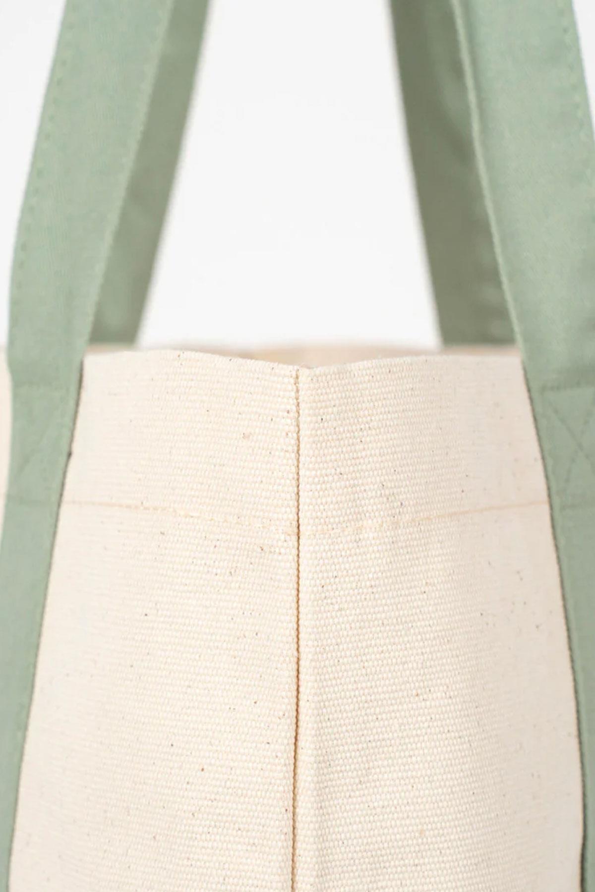 Heep Mint Yeşili Cepli Kanvas Tote Çanta HC-003-KRY