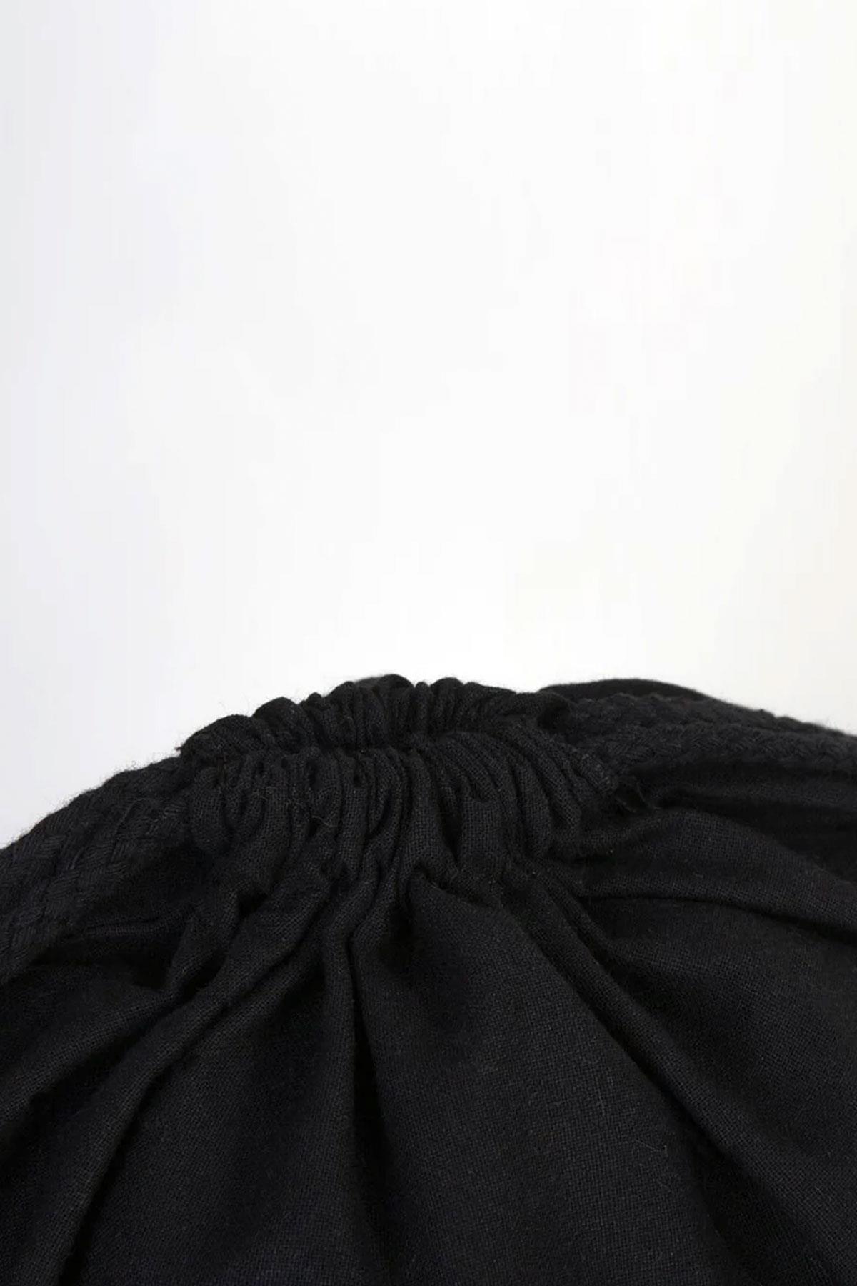 Heep Siyah 35x40 cm Unisex Ham Bez Büzgülü Sırt Ayakkabı Çantası HC-001-S