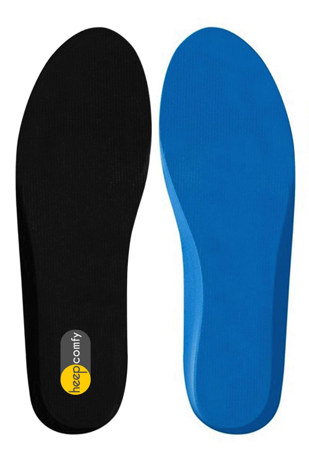 Heep Siyah Mavi Renk Hafızalı Sünger Destekli Ayakkabı Tabanlığı HT-001-SM.45