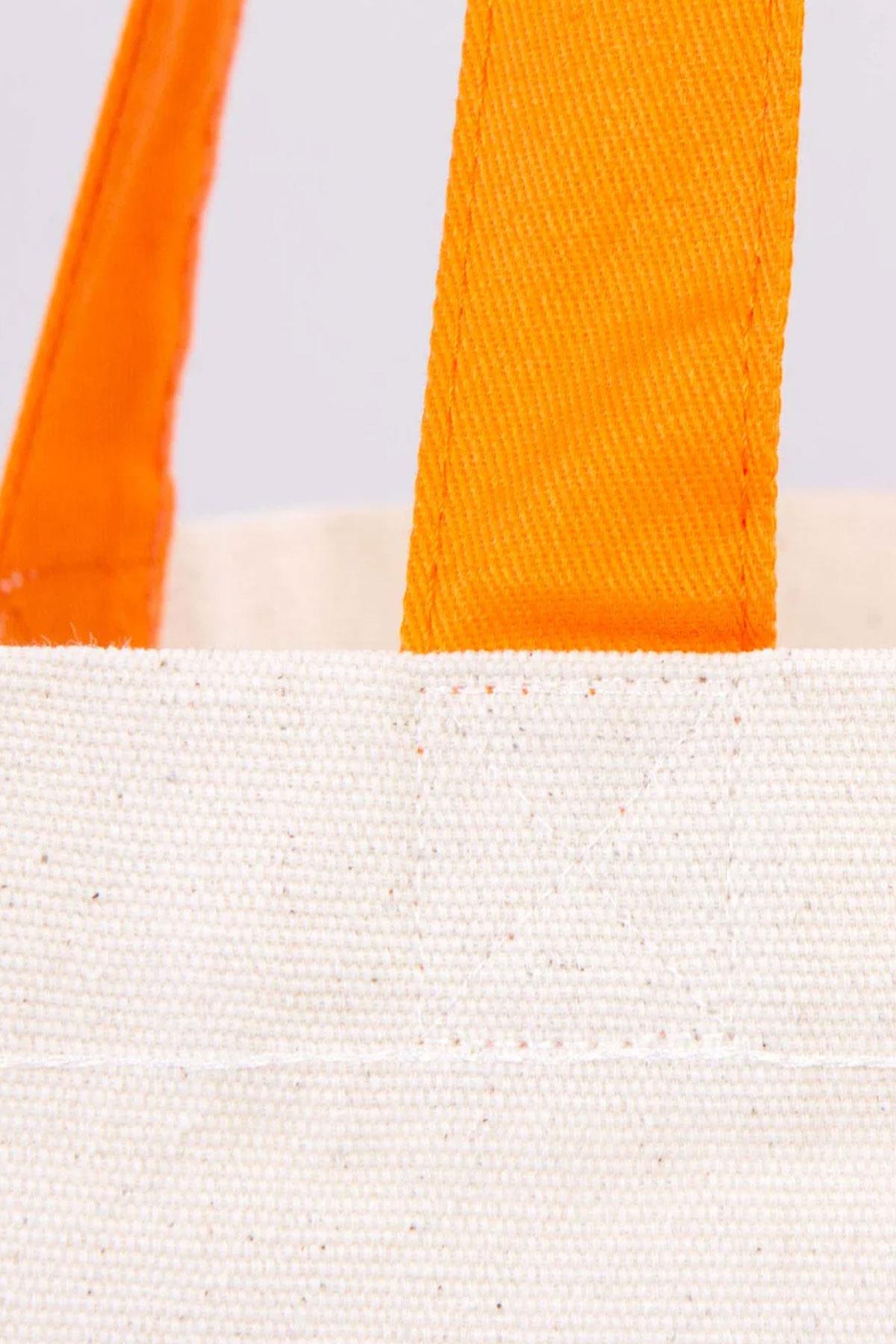 Heep Turuncu Saplı Büyük Bez Tote Çanta HC-002-KRTU