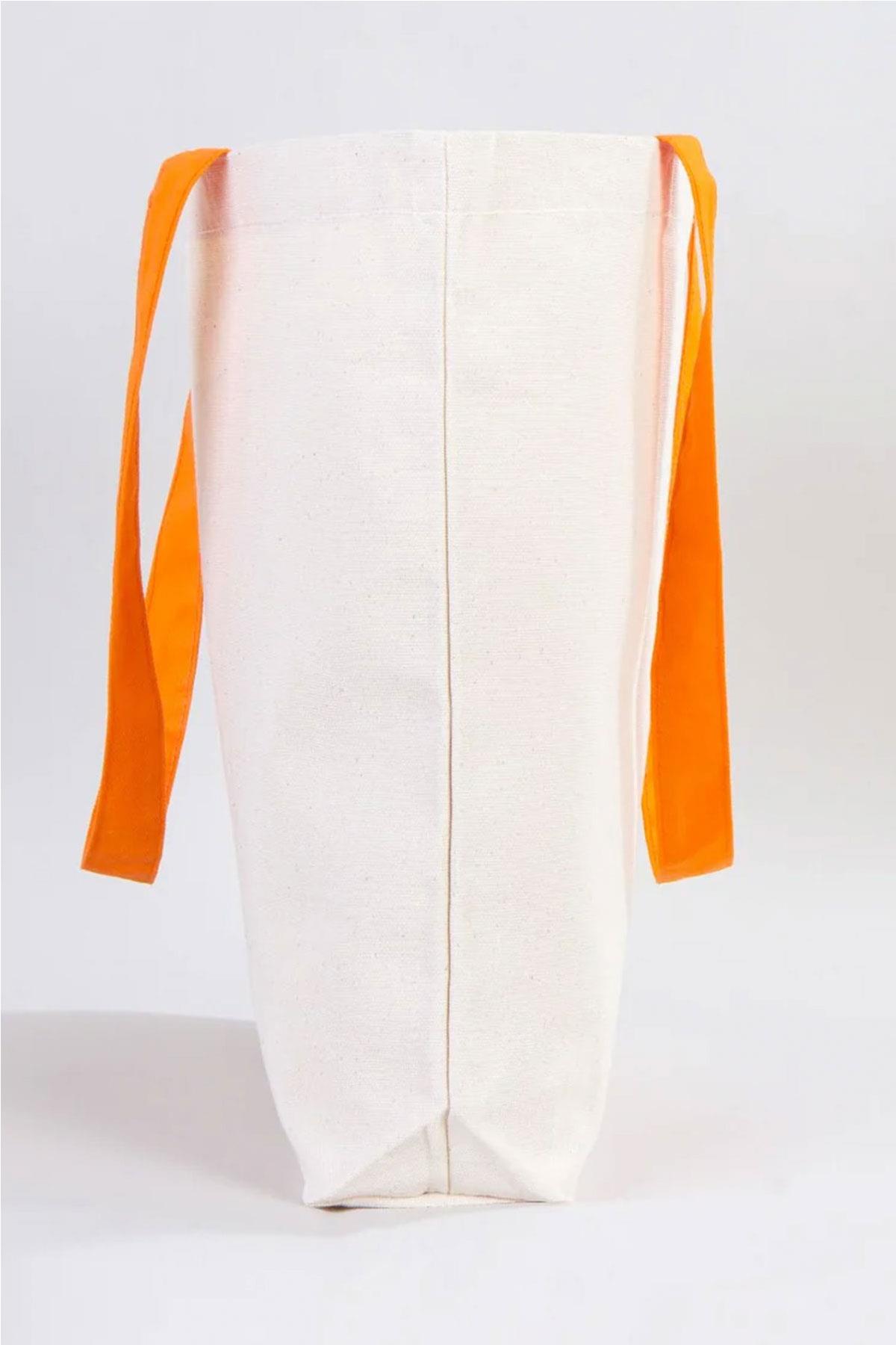 Heep Turuncu Saplı Büyük Bez Tote Çanta HC-002-KRTU