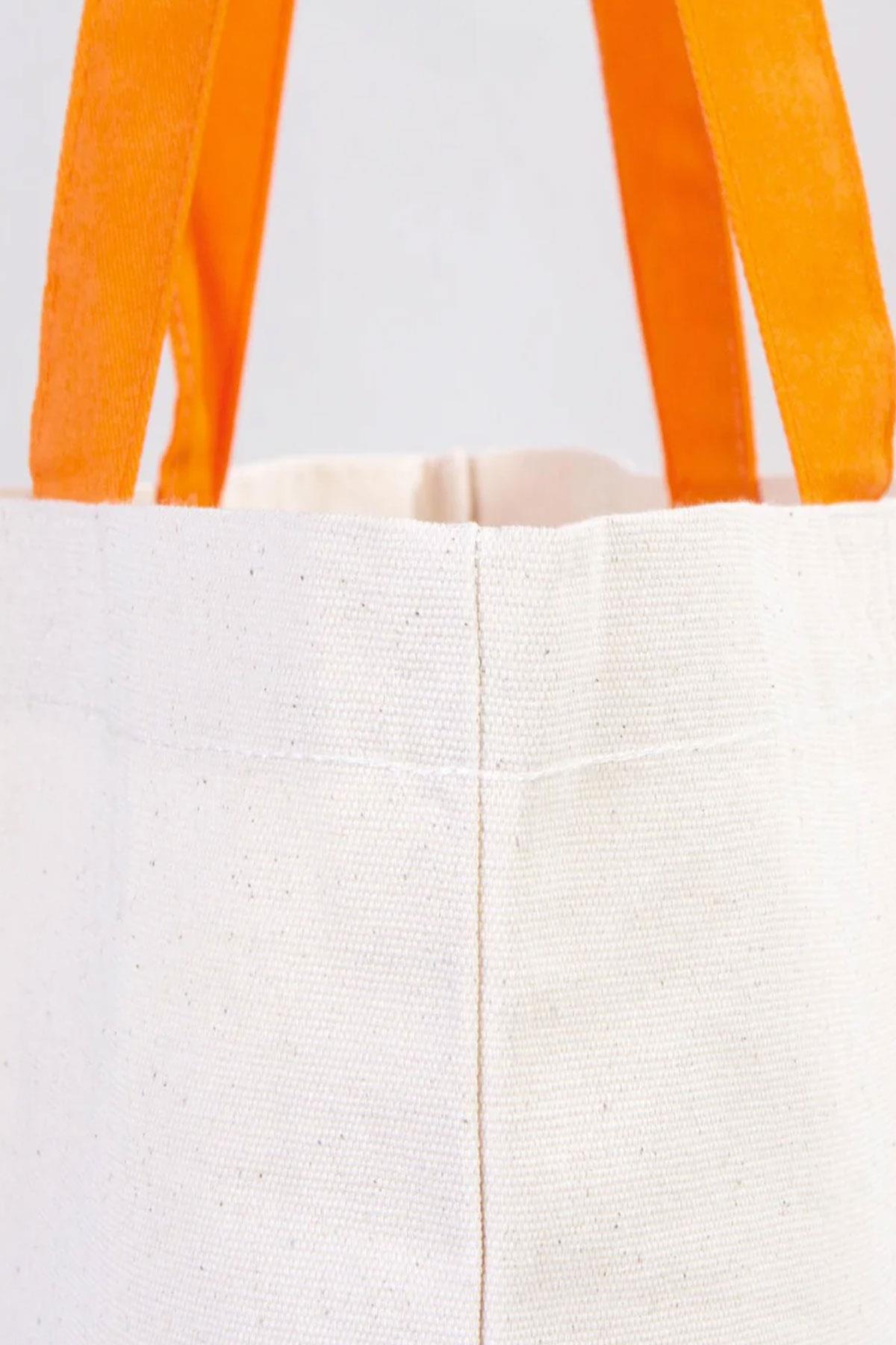 Heep Turuncu Saplı Büyük Bez Tote Çanta HC-002-KRTU