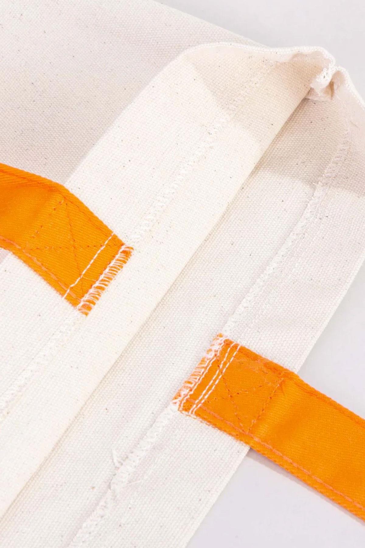 Heep Turuncu Saplı Büyük Bez Tote Çanta HC-002-KRTU