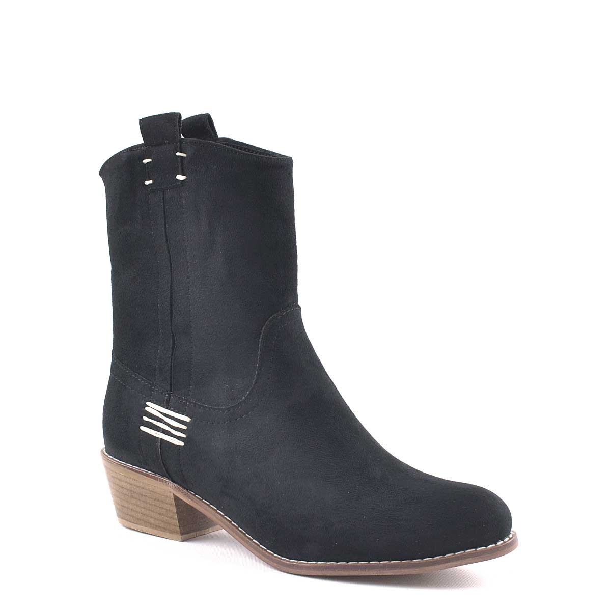 Lilah Siyah Kovboy Çizmesi - B9160-TAB