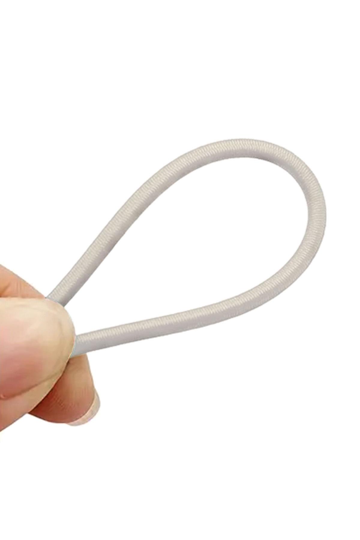 Krem Renk 5 Metre 2 mm Yuvarlak Lastik B-0110-KR