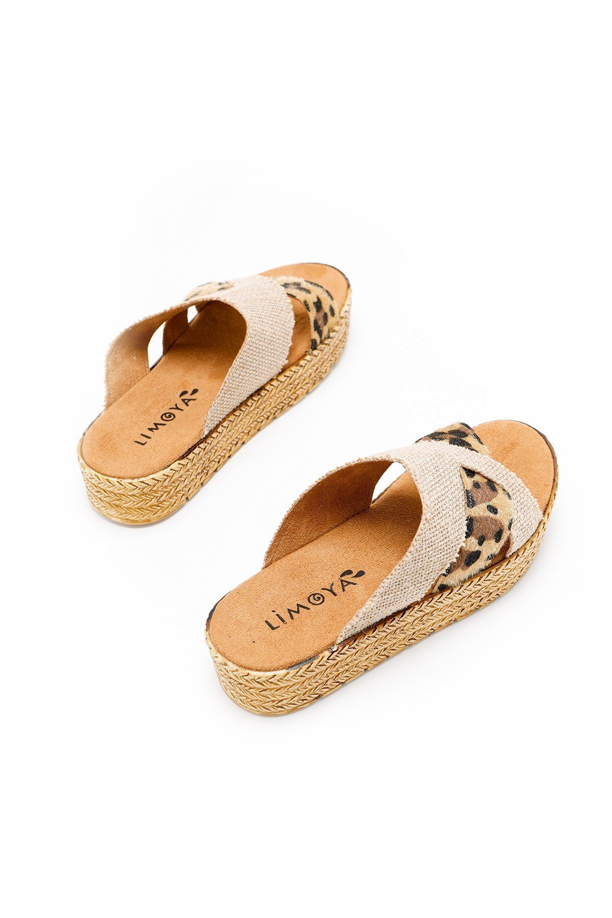 Mercy Leopar Süet Hasır Terlik