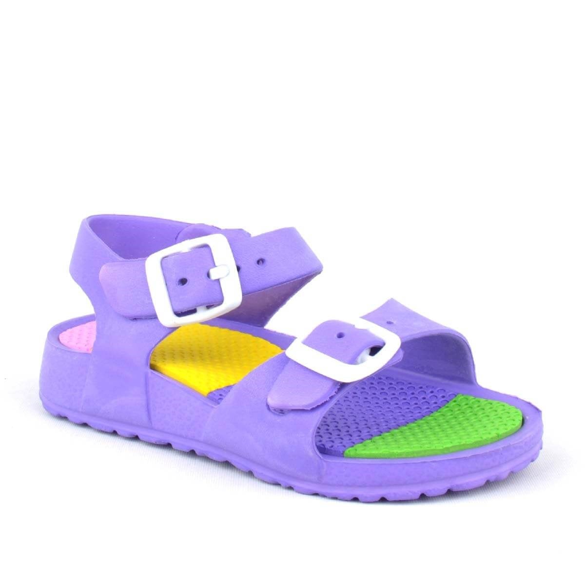 Mor Bantlı Kız Çocuk Sandalet - C040-MO