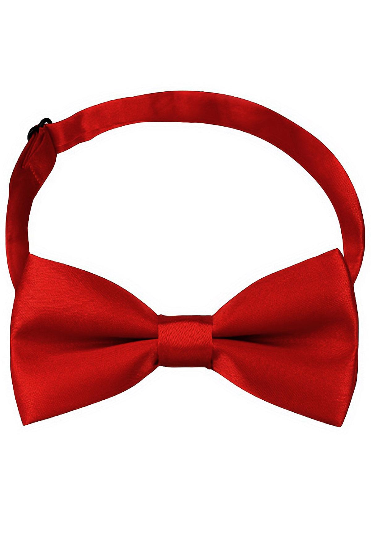 Kırmızı Ayarlanabilir Saten Bebek ve Çocuk Papyonu