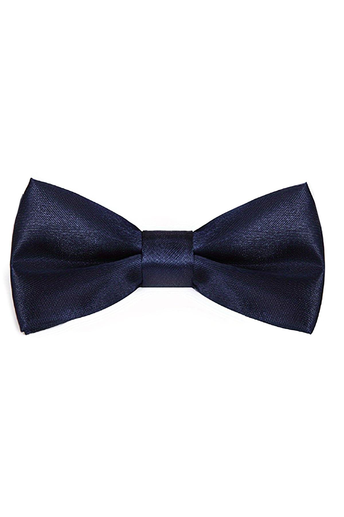 Lacivert Ayarlanabilir Saten Bebek ve Çocuk Papyonu