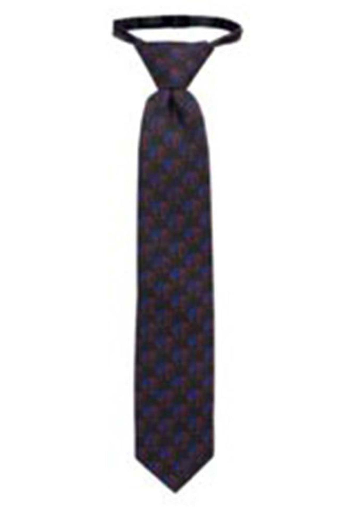 Fil Temalı Siyah Çocuk Kravat