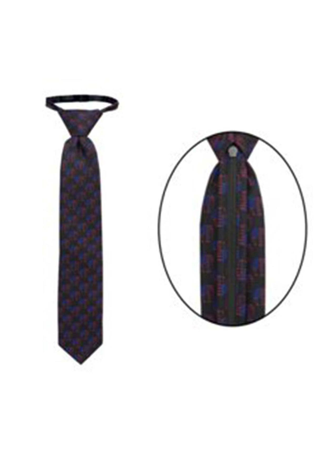 Fil Temalı Siyah Çocuk Kravat