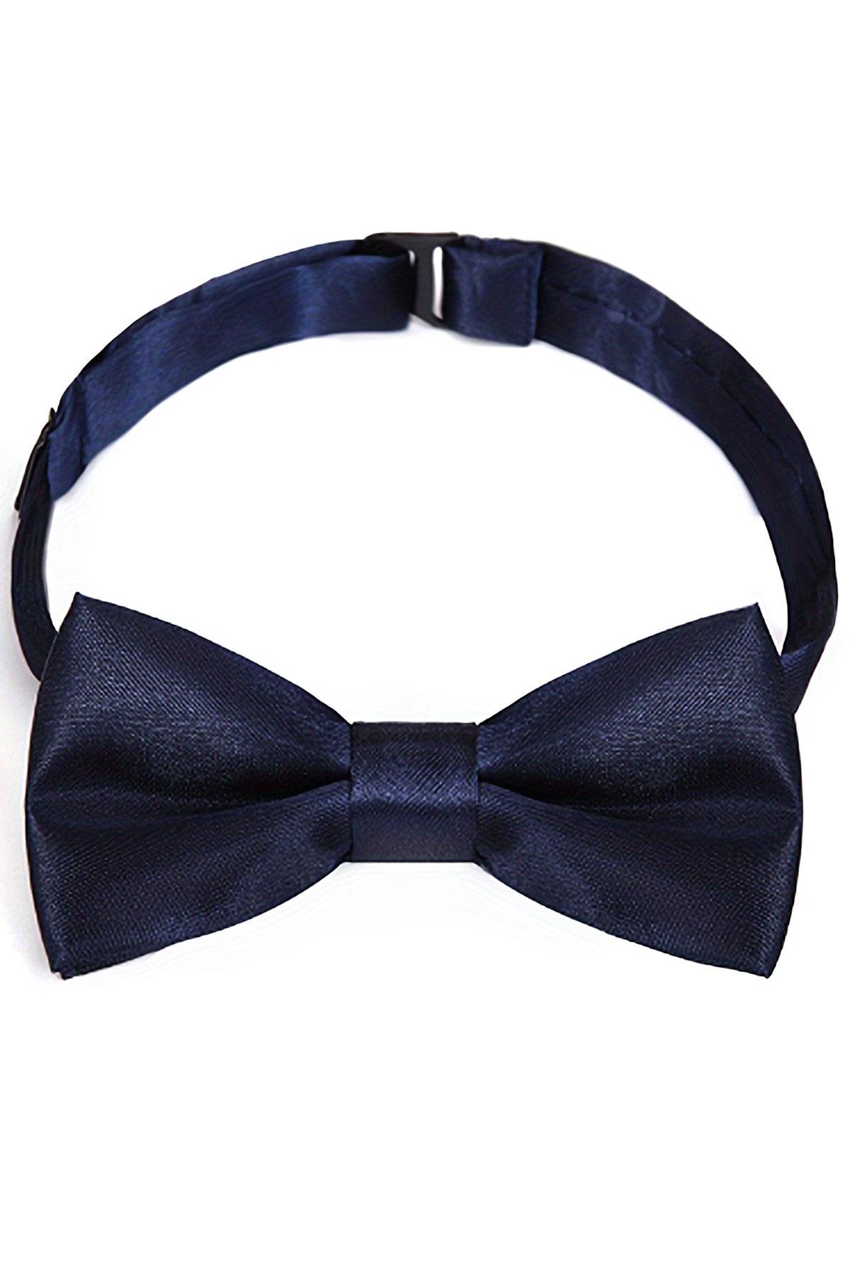 Lacivert Ayarlanabilir Saten Bebek ve Çocuk Papyonu