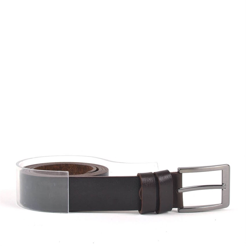 Erkek Kemer Kahve Hakiki Deri 3,5 cm Klasik Erkek Kemer EK103-K