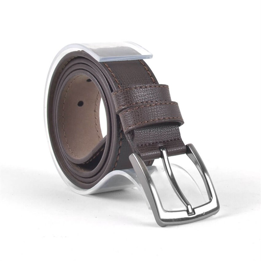 Erkek Kemer Kahverengi Hakiki Deri 3,5 cm Casual Erkek Kemeri EK102-K