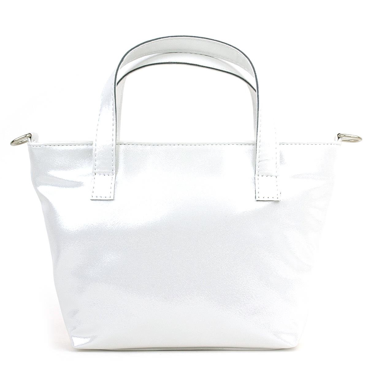 Kurdeleli Simli Beyaz Kız Çocuk Abiye Çanta