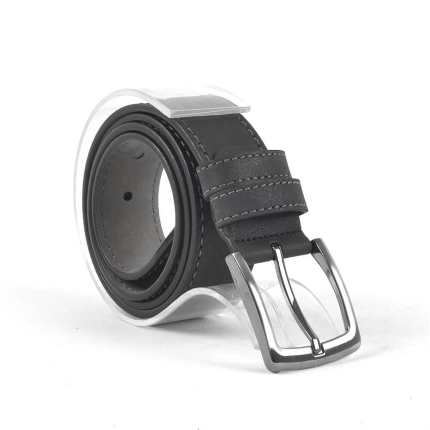 Erkek Kemer Siyah Hakiki Deri 3,5 cm Casual Erkek Kemeri EK102-S