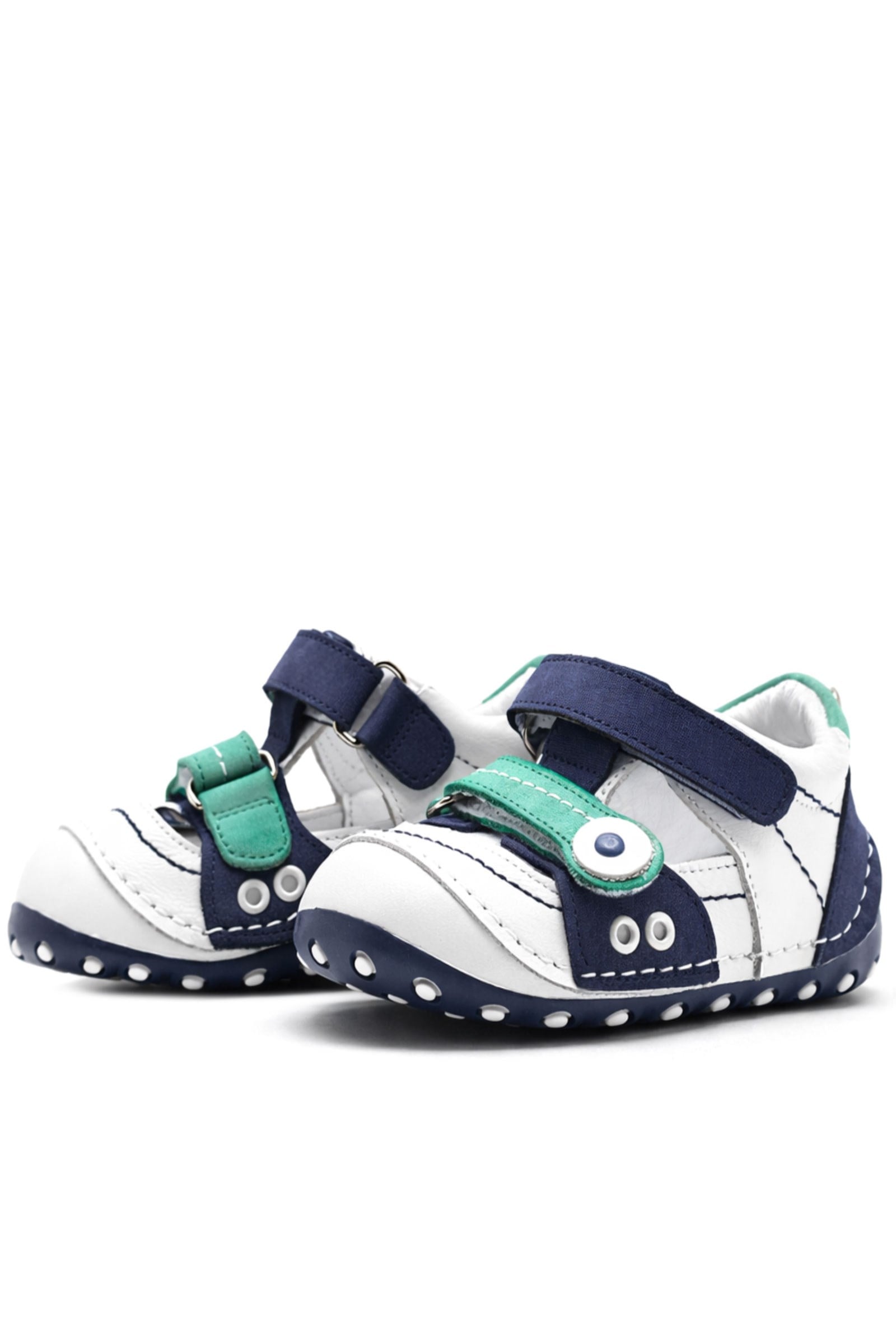 Navy Anatomic Nino Genuine Leather Shoes Summer First Step
