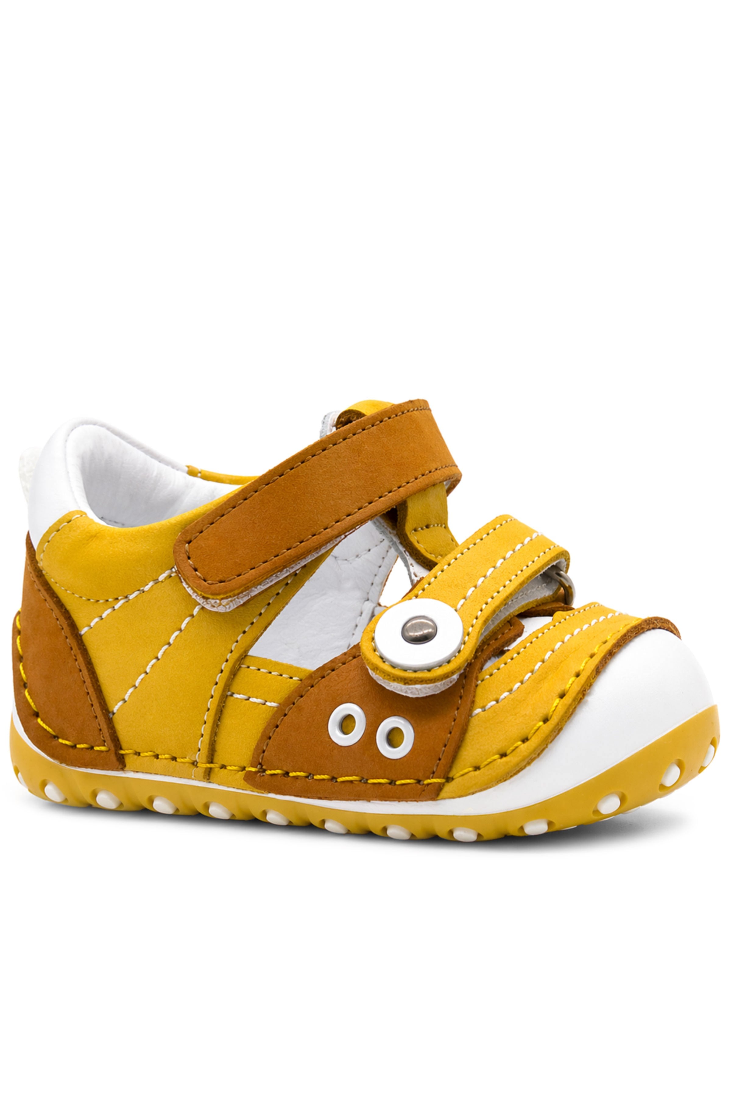 Nino Yellow Nubuck Leather Shoes Summer First Step