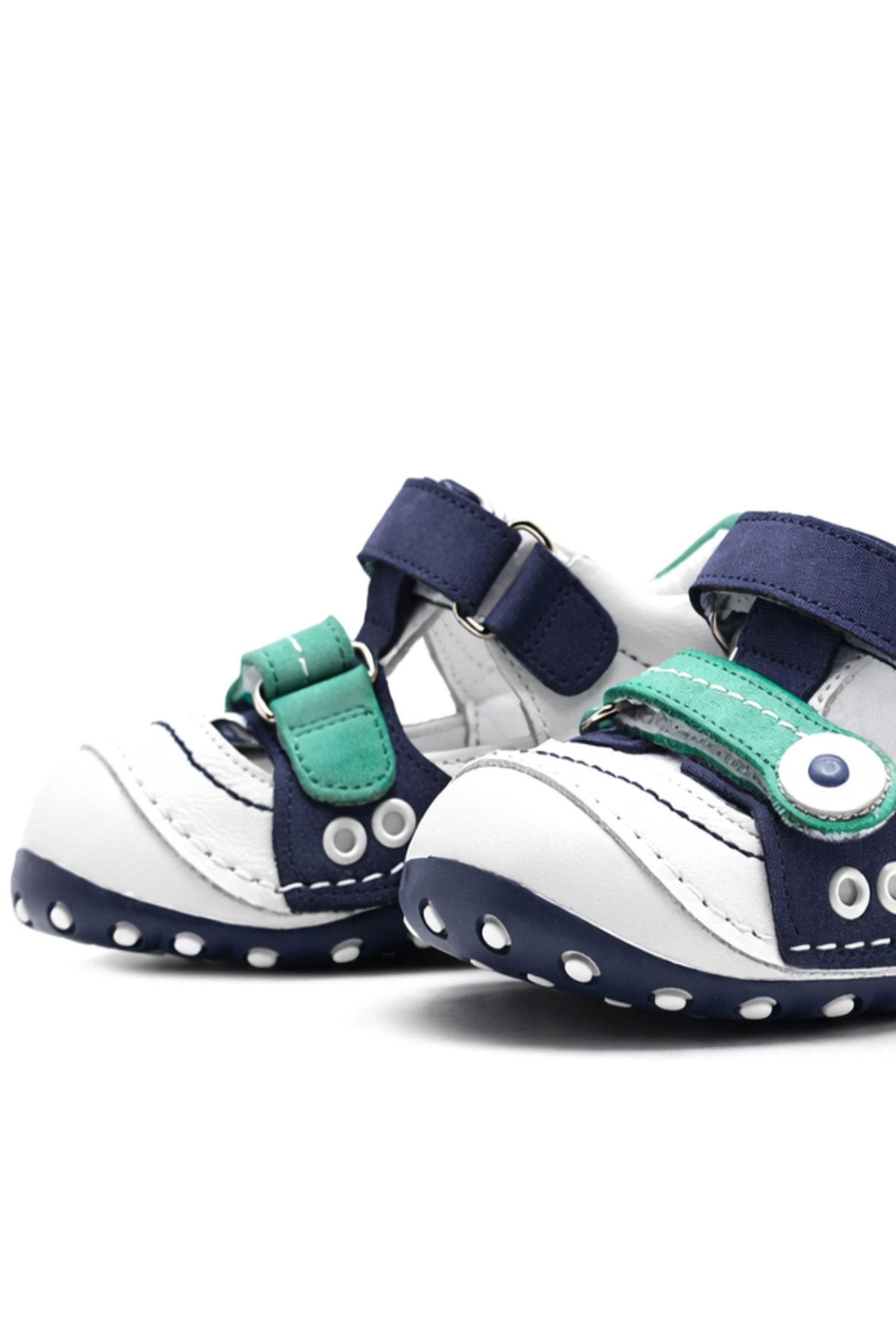Navy Anatomic Nino Genuine Leather Shoes Summer First Step