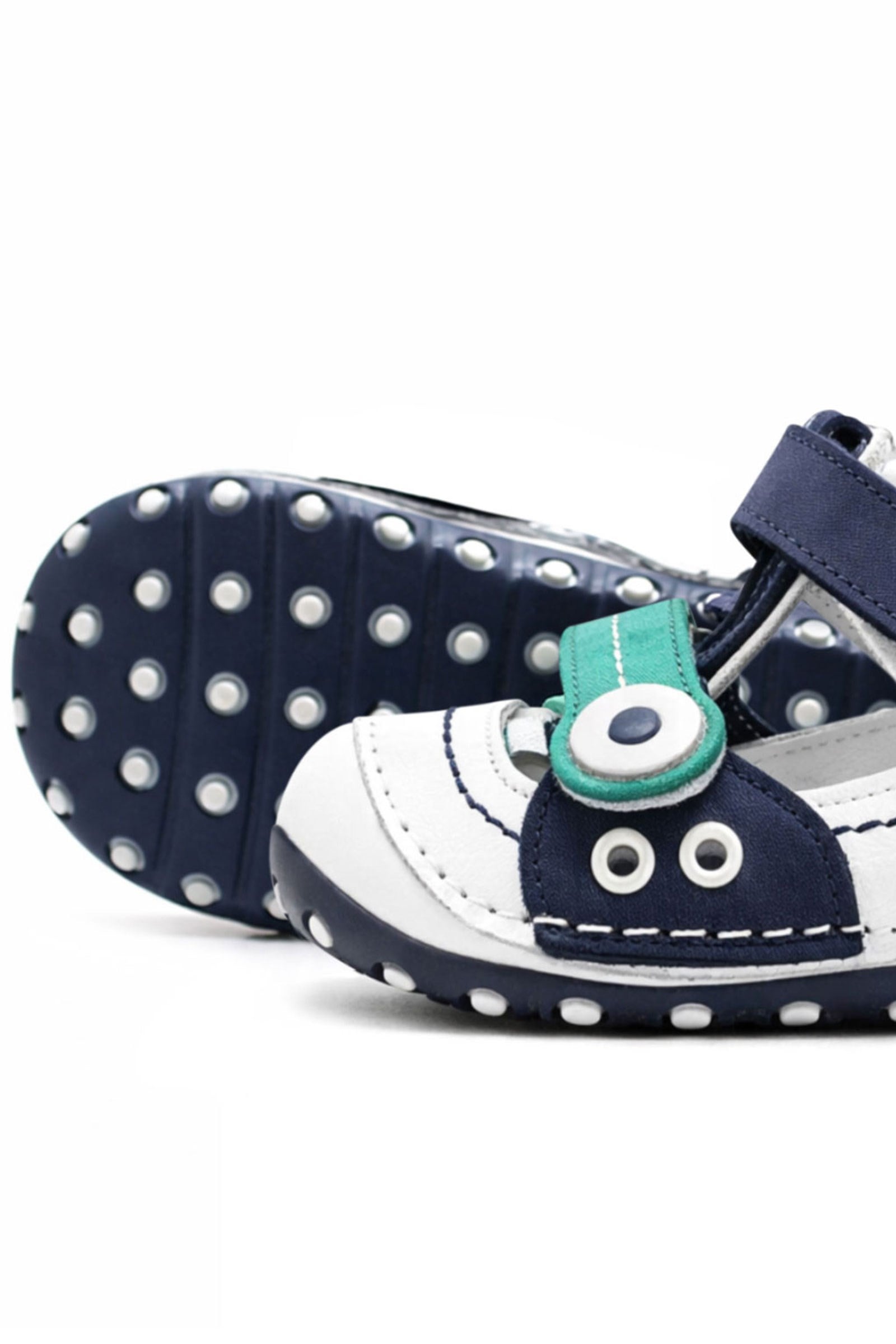 Navy Anatomic Nino Genuine Leather Shoes Summer First Step