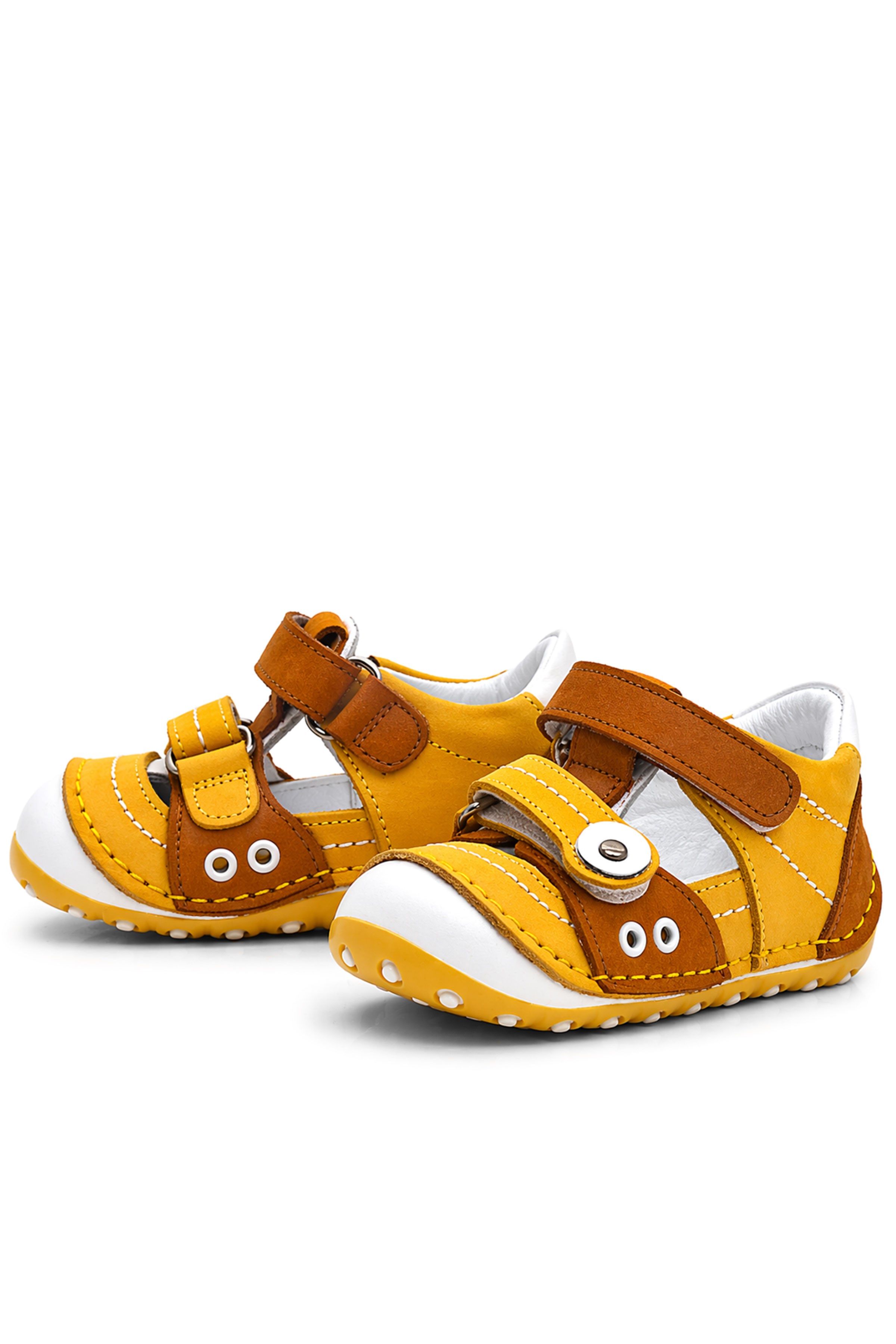 Nino Yellow Nubuck Leather Shoes Summer First Step