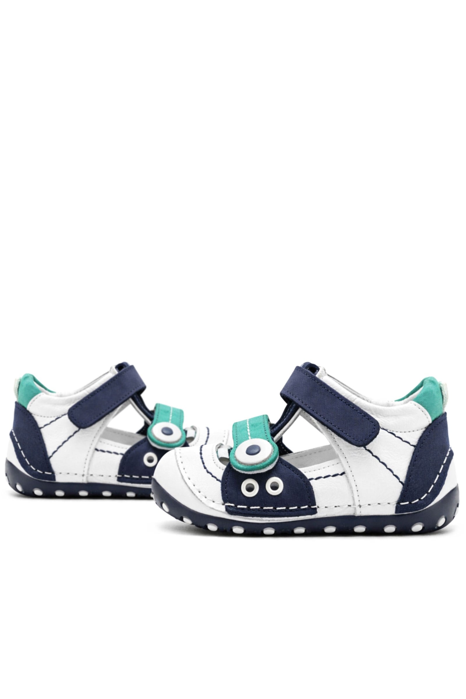 Navy Anatomic Nino Genuine Leather Shoes Summer First Step
