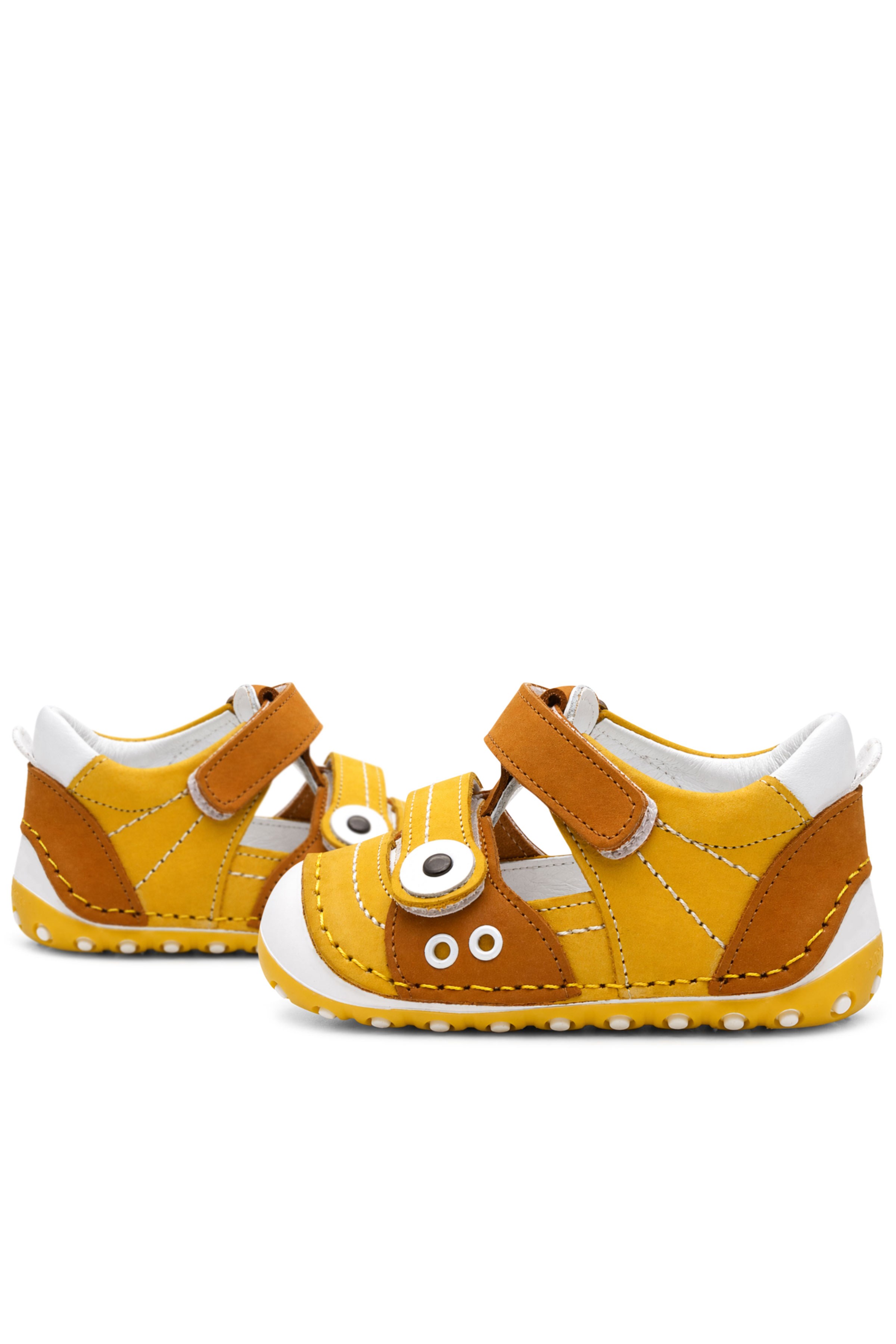 Nino Yellow Nubuck Leather Shoes Summer First Step