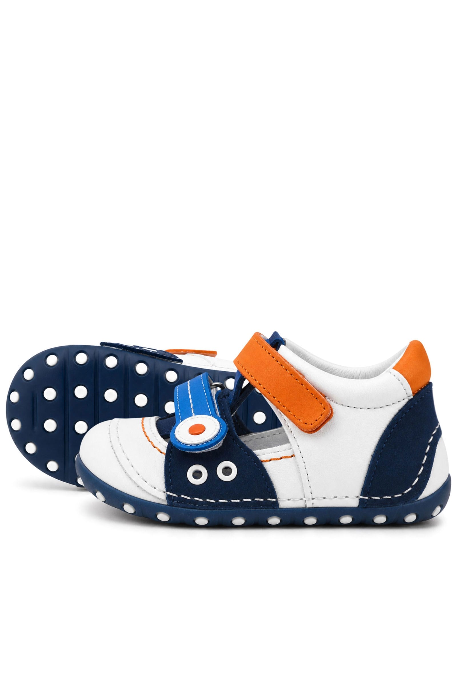 Nino Genuine Leather Orange Blue Anatomic Shoes Summer First Step
