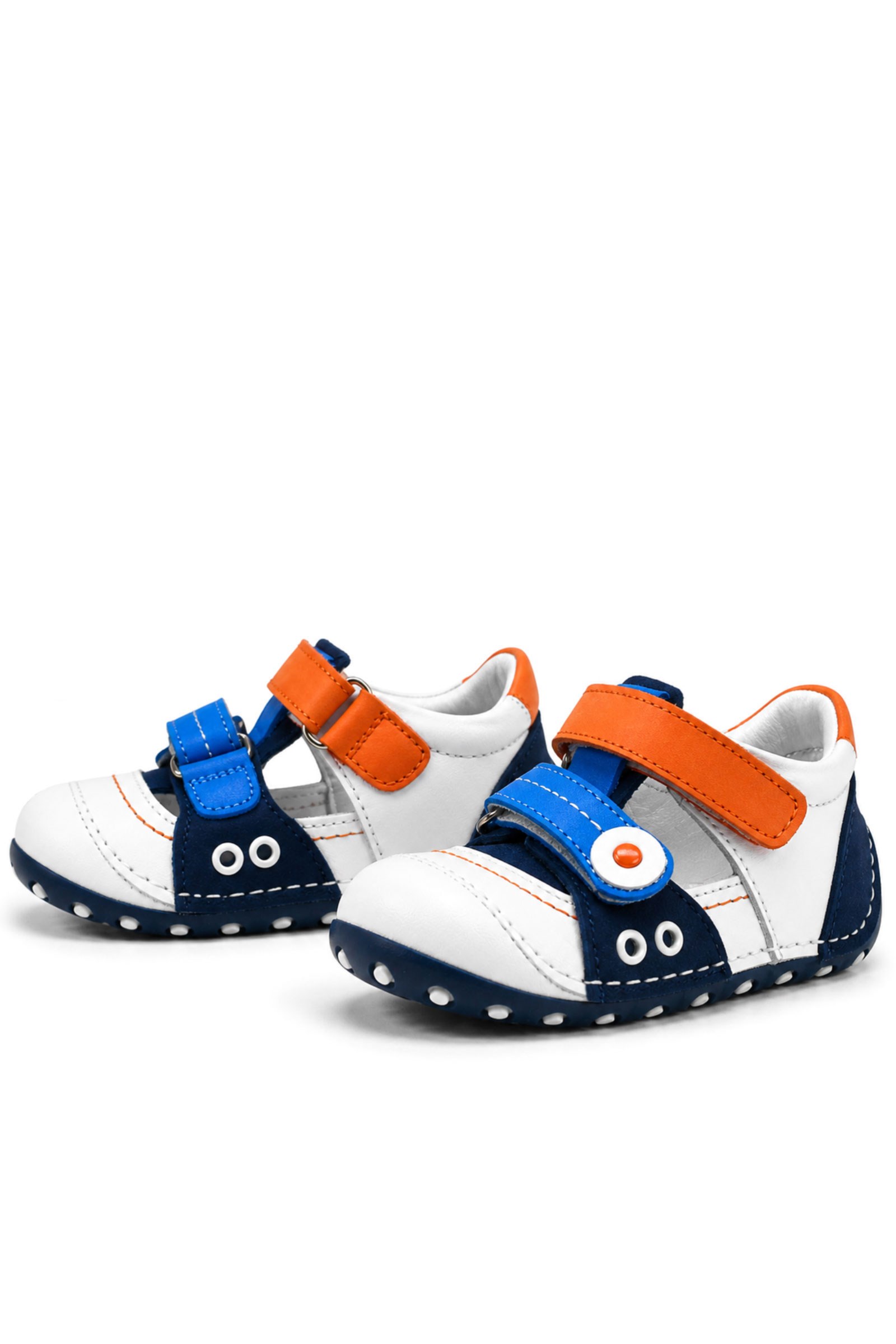 Nino Genuine Leather Orange Blue Anatomic Shoes Summer First Step