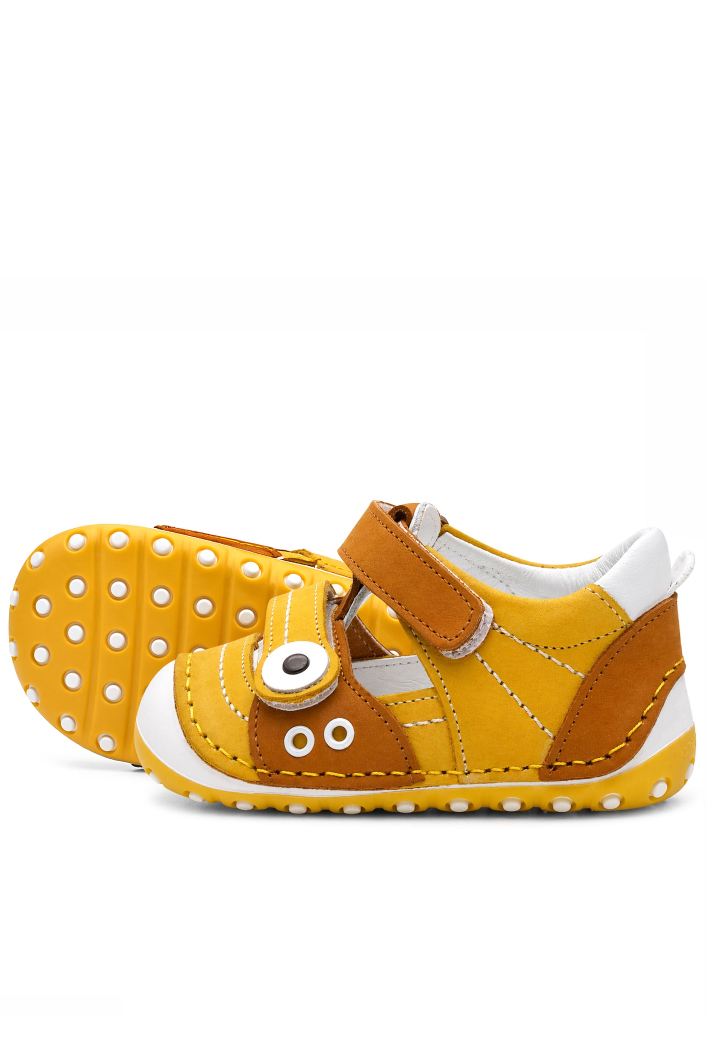 Nino Yellow Nubuck Leather Shoes Summer First Step