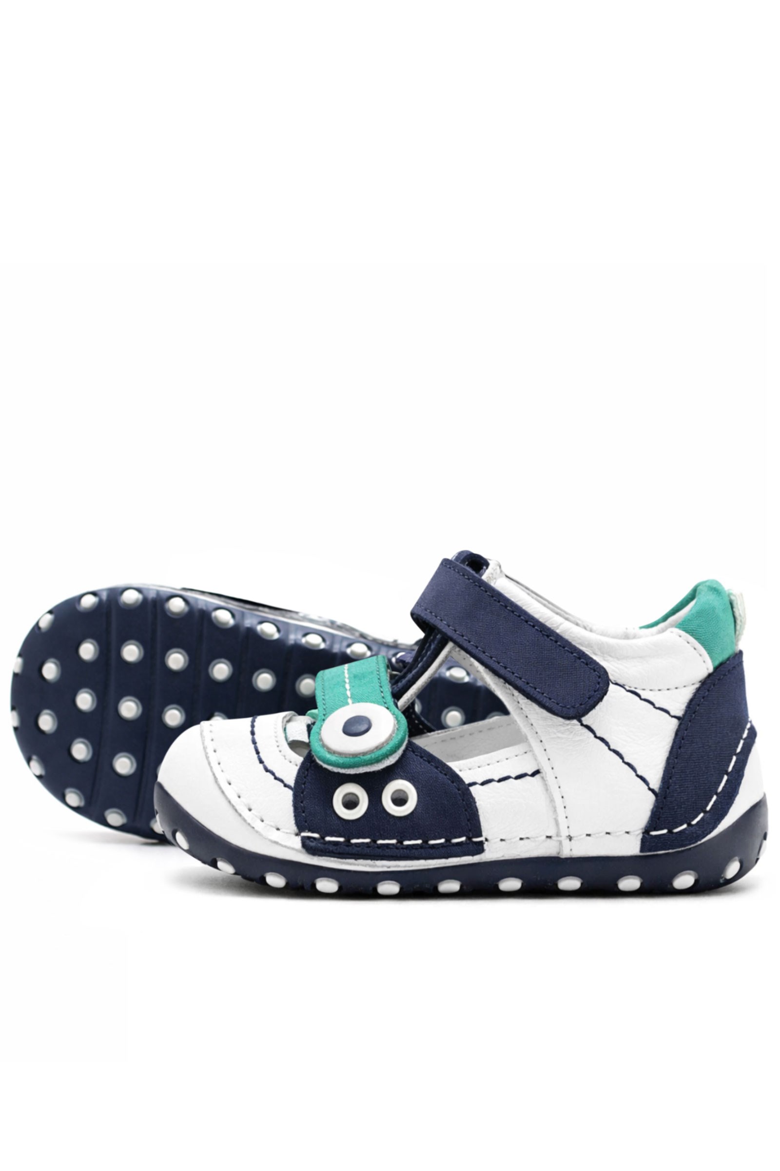 Navy Anatomic Nino Genuine Leather Shoes Summer First Step