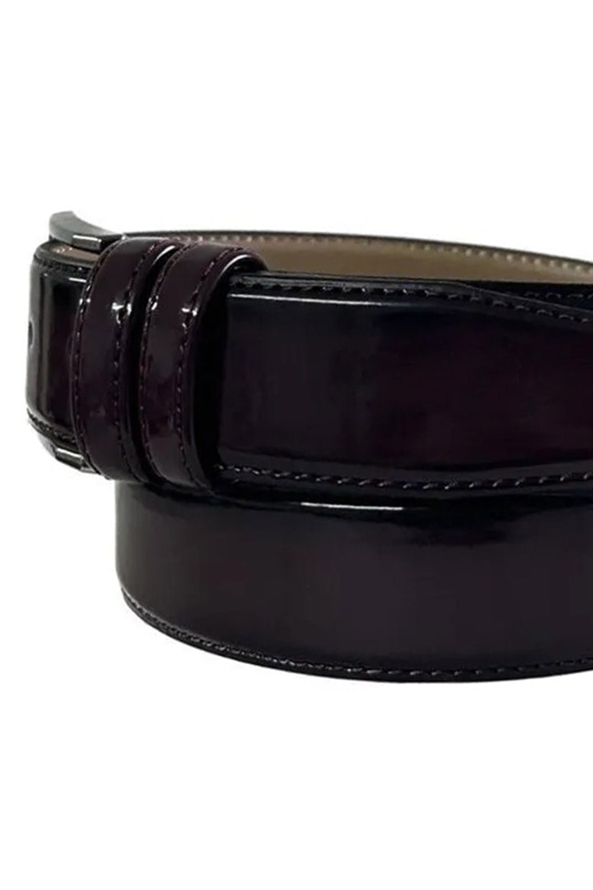 Bordo Rugan 3,5 cm Erkek Casual Kemer