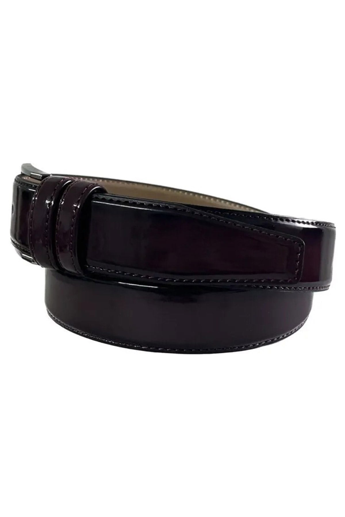 Bordo Rugan 3,5 cm Erkek Casual Kemer