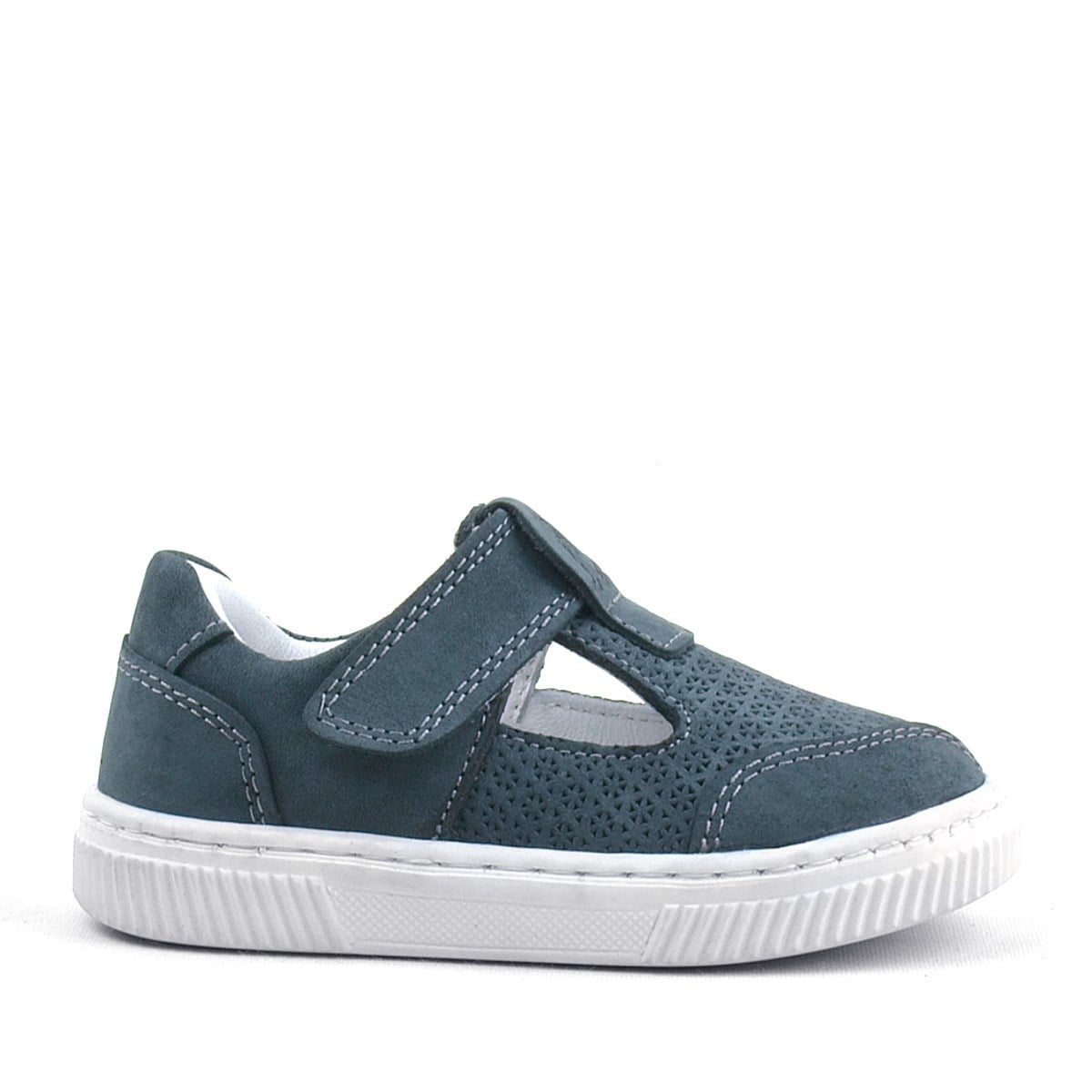 Rakerplus Bheem Genuine Leather Gray Velcro Baby Sneaker Sandals