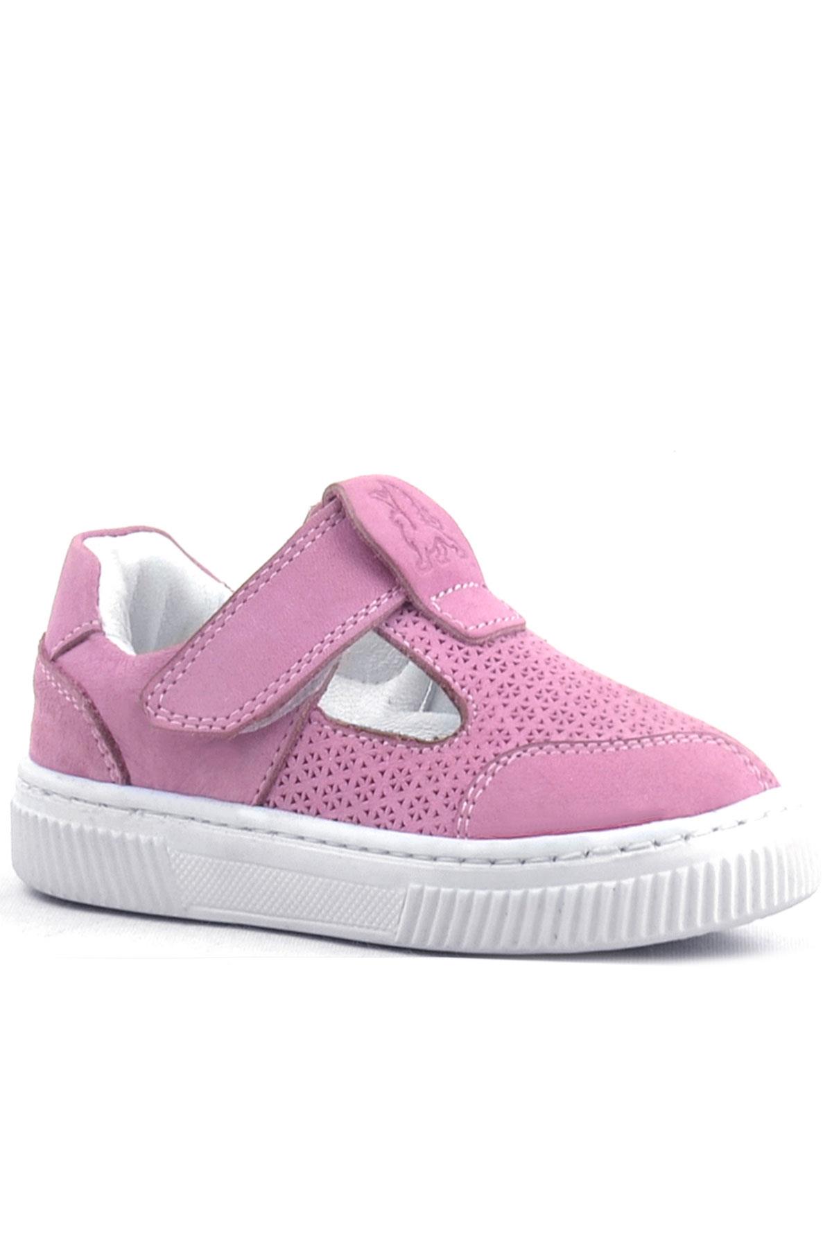 Rakerplus Bheem Hakiki Deri Pembe Cırtlı Bebek Sneaker Sandalet R625-PN.21