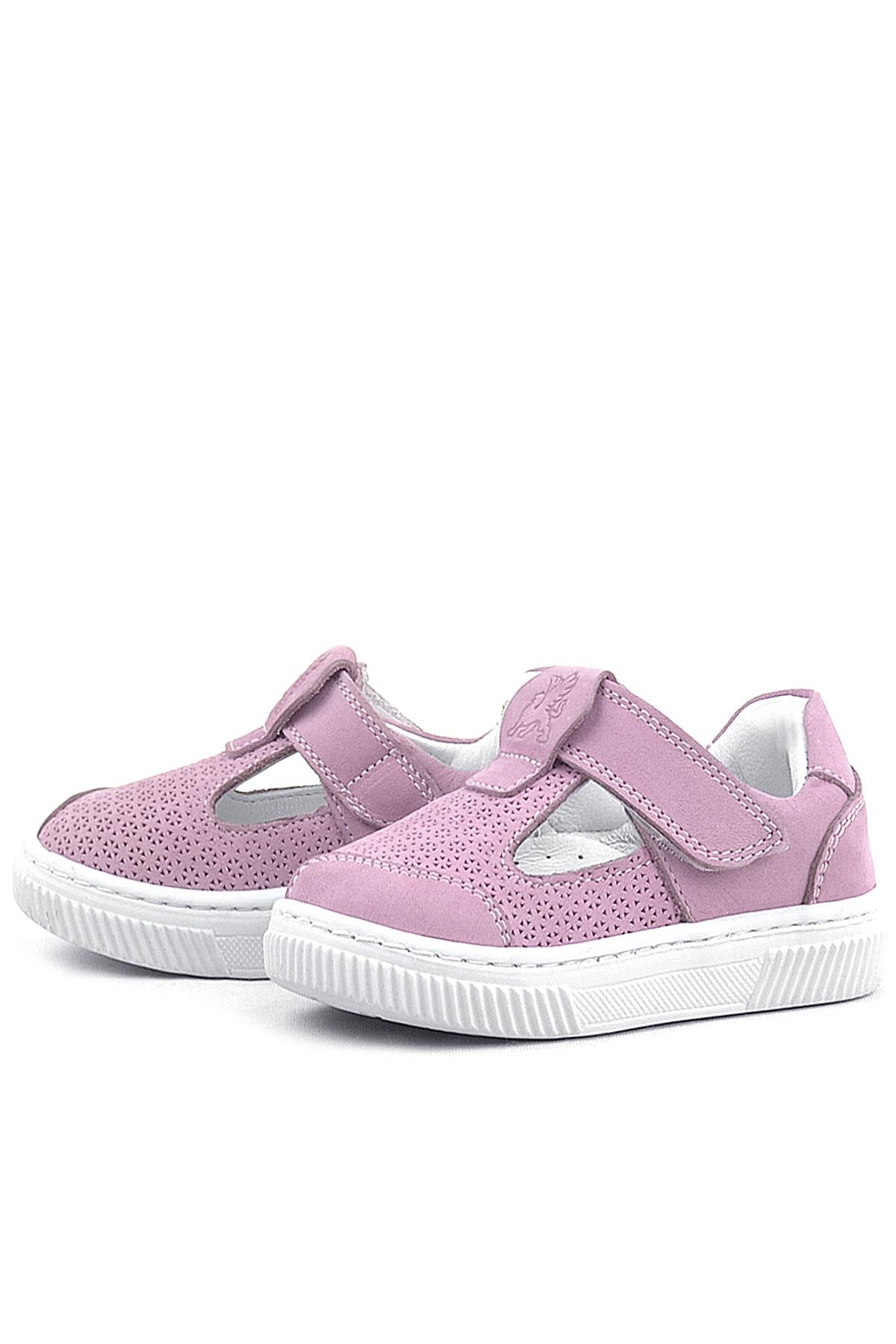 Rakerplus Bheem Hakiki Deri Pudra Cırtlı Bebek Sneaker Sandalet R625-PU.25