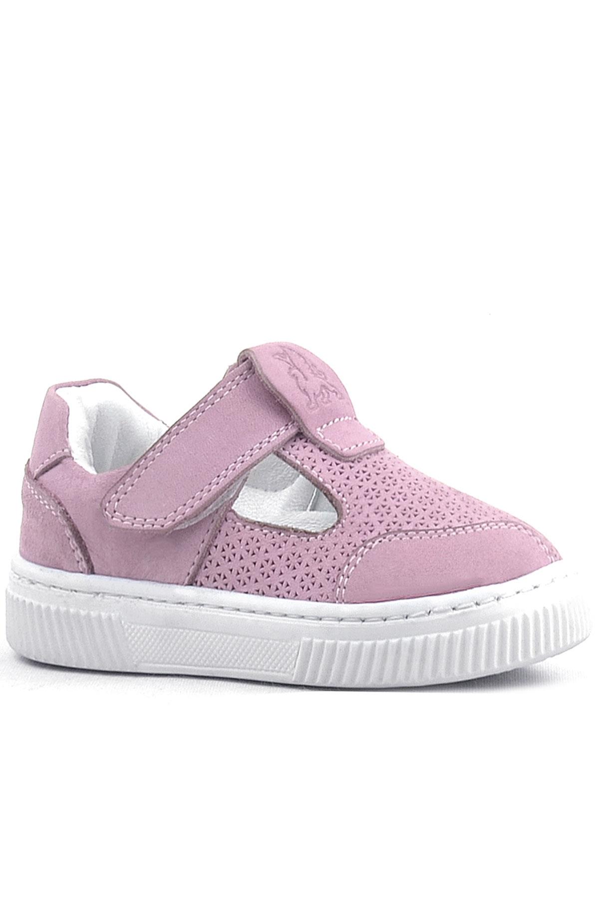 Rakerplus Bheem Hakiki Deri Pudra Cırtlı Bebek Sneaker Sandalet R625-PU.25